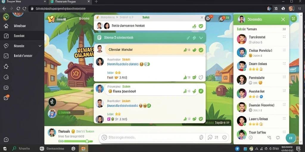 Tampilan grafis yang menawan dan penuh warna.