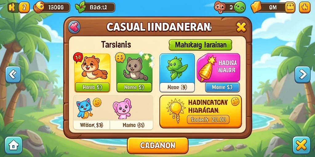 Tampilan antarmuka game yang menarik.