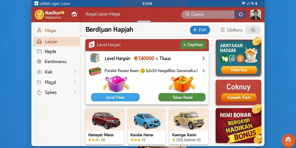 Tampilan awal aplikasi yang menarik dan interaktif.