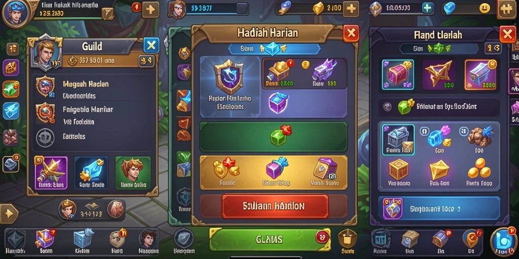 Tampilan antarmuka permainan yang menarik.